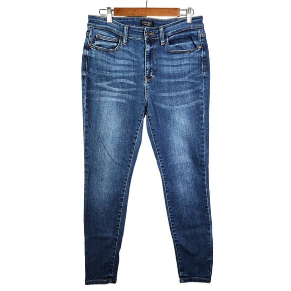 Judy Blue Mid Rise Skinny Jeans Sz 13 31" Medium Wash Pockets Stretch JB82252 - Picture 2 of 16
